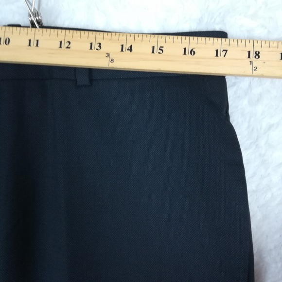 Bar III Mens Pants Wool Blend Slim Fit Tuxedo Flat Front Matte Blackish Blue 35R - Picture 4 of 10